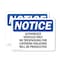 Signmission Authorized Vehicles Only No Trespassing OSHA Notice Sign, Vinyl Decal, 7in W x 5in L, 2PK OS-2PACK-NS-D-57-L-10255 - alternate 1